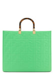 Fendi Women Green Leather Medium Sunshine Shopping Bag