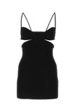 Off White Women Black Viscose Blend Mini Dress