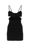 Off White Women Black Viscose Blend Mini Dress