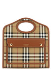 Burberry Women Printed Canvas And Leather Mini Pocket Handbag