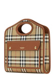 Burberry Women Printed Canvas And Leather Mini Pocket Handbag