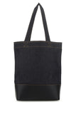 A.P.C. Men Blue Denim And Leather Shopping Bag
