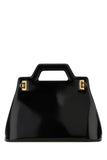 Salvatore Ferragamo Women Black Leather Wanda M Handbag