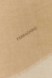 Salvatore Ferragamo Women Camel Cashmere Scarf