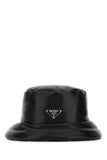 Prada Women Black Nappa Leather Padded Hat