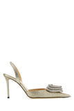 Mach&Mach Women Platinum Fabric Pumps