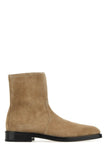 Salvatore Ferragamo Men Cappuccino Suede Gerald Ankle Boots