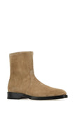 Salvatore Ferragamo Men Cappuccino Suede Gerald Ankle Boots