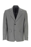 Prada Men Melange Grey Wool Blend Blazer