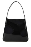 Salvatore Ferragamo Women Black Leather And Canvas Cut Out S Handbag