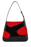 Salvatore Ferragamo Women Two-Tone Leather And Canvas Cut Out L Shoulder Bag