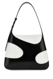 Salvatore Ferragamo Women Two-Tone Leather And Canvas Cut Out L Shoulder Bag