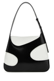 Salvatore Ferragamo Women Two-Tone Leather And Canvas Cut Out L Shoulder Bag