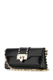 Valentino Garavani Women Black Leather Rockstud Shoulder Bag