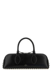 Valentino Garavani Women Black Leather Rockstud East-West Handbag