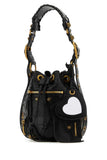 Balenciaga Women Black Leather Le Cagole Xs Bucket Bag