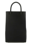 Balenciaga Women Black Leather Phone Case