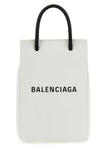 Balenciaga Women White Leather Phone Case