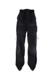 Balenciaga Women Black Cotton Knife Cargo Pantaboots