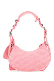 Balenciaga Women Pink Terry Fabric Le Cagole Xs Shoulder Bag