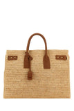 Saint Laurent Women Raffia Medium Sac De Jour Shopping Bag