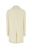 Prada Women Ivory Wool Blend Coat
