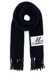 Marni Women Midnight Blue Alpaca Blend Scarf