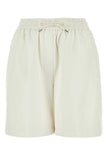 Loewe Women White Leather Shorts