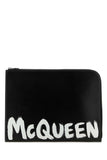 Alexander Mcqueen Men Black Leather Document Holder