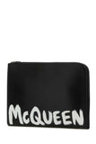 Alexander Mcqueen Men Black Leather Document Holder