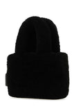 Amina Muaddi Women Black Shearling Amini Giuly Handbag