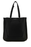 Alexander Mcqueen Men Black Leather Medium Edge Shopping Bag