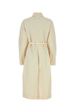 Fendi Women Ivory Polyester Blend Overcoat