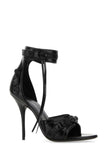 Balenciaga Women Black Leather Cagole Sandals