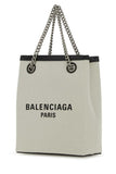 Balenciaga Women Sand Canvas Duty Free Handbag