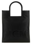 Mcm Women Black Nappa Leather Aren Shopping Bag