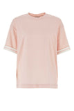 Burberry Women Pink Cotton Oversize T-Shirt