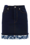 Burberry Women Dark Blue Denim Mini Skirt