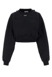 Off White Women Black Cotton Sweatshirt