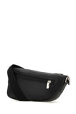 Burberry Men Black Leather Shield Crossbody Bag
