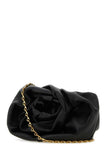 Burberry Women Black Nappa Leather Rose Clutch