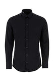 Dolce & Gabbana Men Black Stretch Poplin Shirt