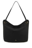 Valentino Garavani Women Black Leather Vlogo Moon Shopping Bag