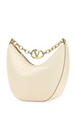Valentino Garavani Women Ivory Leather Medium Hobo Vlogo Moon Shoulder Bag