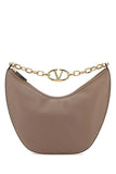 Valentino Garavani Women Antiqued Pink Leather Medium Hobo Vlogo Moon Shoulder Bag