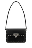 Valentino Garavani Women Black Leather Rockstud23 Shoulder Bagâ