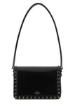 Valentino Garavani Women Black Leather Rockstud23 Shoulder Bagâ