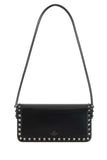 Valentino Garavani Women Black Leather Rockstud Shoulder Bag