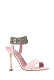 Manolo Blahnik Women Pastel Pink Suede Lierasan Sandals