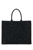 Versace Women Embroidered Fabric Big Athena Shopping Bag